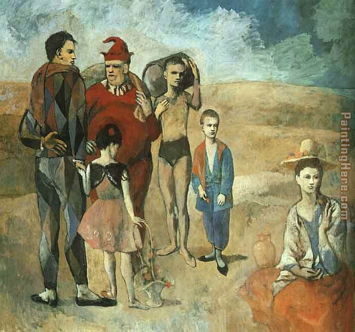 Family at Saltimbanquesc painting - Pablo Picasso Family at Saltimbanquesc art painting